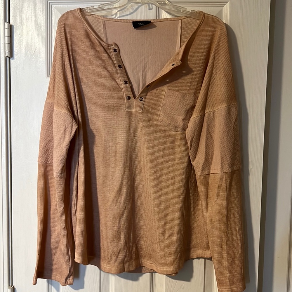 VICI dolls- Blush waffle knit  top